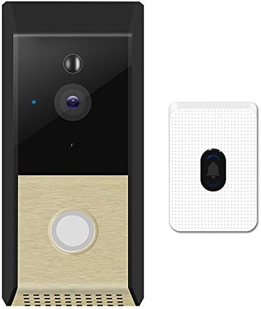 StartVision Wifi Video Doorbell, 2.4GHz Wifi Doorbell Camera 720P Security Camera With Two Way Audio Motion Detection Night Vision, Built in Rechargeable Battery &amp; 8G TF Card, Extra Indoor Chime Bell