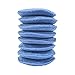 Polyte Microfiber Detailing Wax Applicator Pad, 8 Pack (Blue, 5 in)