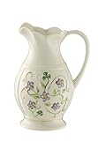 Belleek Pottery Floral Irish Flax Pitcher