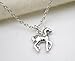 Shiny Silver Prancing Horse Lover American Pony Necklace Jewelry Gift for Girl Teen Kid Children Woman
