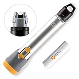 Power Practical Sparkr - USB Rechargeable Flashlight, Windproof Electric Plasma Lighter & Lantern in One - USB Electric Arc Lighter with User-Replaceable 18650 cell - Silver