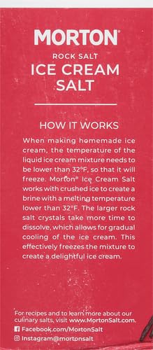 MORTON ICE CREAM SALT, ROCK SALT FOR ICE CREAM, 4 POUNDS