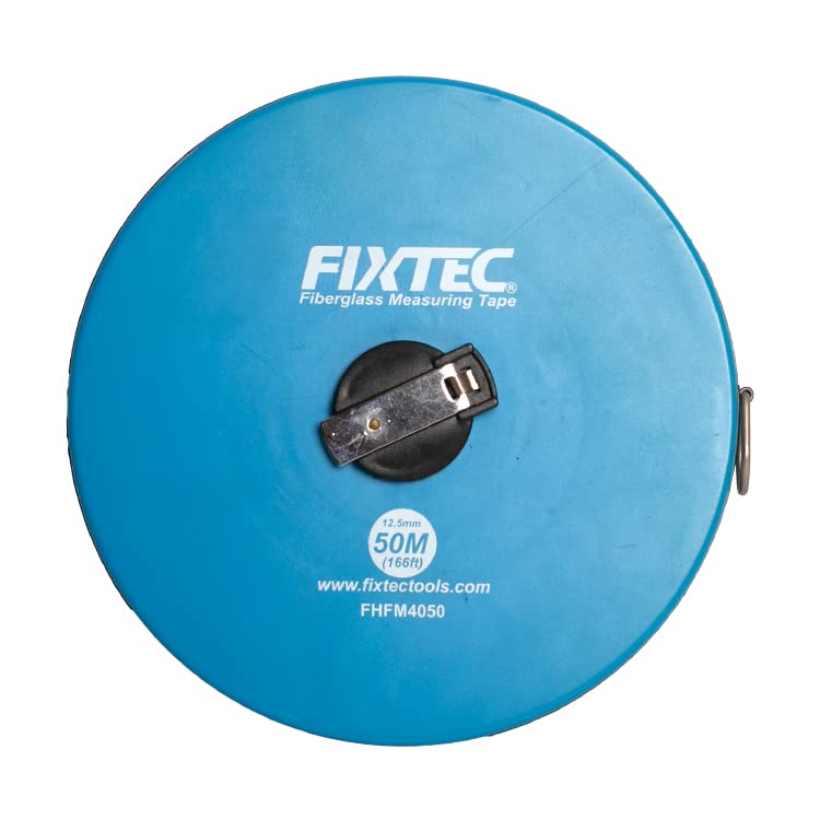 FIXTEK Measure with Ease and Accuracy Fiberglass Measuring Tape 50m*12.5mm Long Fiberglass Measuring Tape, Gauge Measure Ruler Tools for DIY or Building Requirements Surveyors and Engineers Site