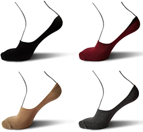The Moja ClubNo Show, Loafer Socks for Men- NON SLIP with grip [PACK OF 4]