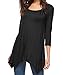 CEASIKERY Women Plus Size 3/4 Sleeve Tunic Tops Loose Basic Shirt
