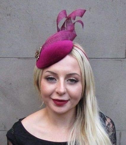 burgundy pillbox hat