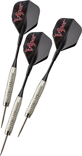 Viper League Pro Regulation Bristle Steel Tip Dartboard Starter Set with Staple-Free Bullseye, Radial Spider Wire, High-Grade Sisal with Rotating Number Ring, Chalk Cricket Scoreboard, Steel Tip Darts