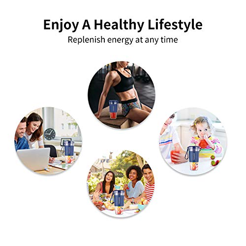 Portable Blender, Cordless Personal Blender Juicer, Mini Mixer, Waterproof Smoothie Blender With USB Rechargeable, BPA Free Tritan 300ml, Home, Office, Sports, Travel, Outdoors