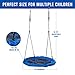 YGJT 40'' Saucer Tree Swing Flying 700lb Weight Capacity Adjustable Multi-Strand Ropes Safe Durable Easy Install 900D Oxford Swing Seat for Children Adults - Blue