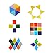 TIMESETL 500-600pcs/400g Mosaic Tiles Mosaic Stained Glass Pieces with Organizing Container for Home Decoration DIY Arts & Craft, Square,Triangle, Rhombus
