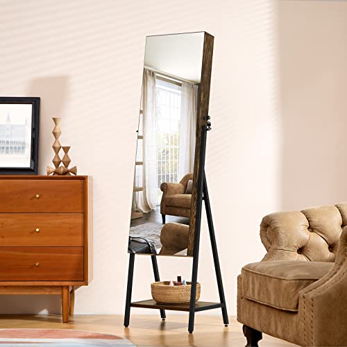 SICOTAS Jewelry Armoire Full Length Mirror with Storage Mirror Jewelry