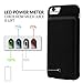 Ula Slim Charger Case for iPhone 6 Charging Case Soft Silicon Portable Phone Battery Case for iPhone 6 Power Cases Juice Bank Cover Black 4500mAh, Suits for iPhone 6 / 6s / 7