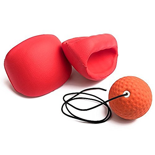 Boxing Reflex Ball Winter Indoor Fitness Training Reactions and Speed Sports Portable Gym Boxer Fight Punching Ball with Head Band and Gloves Decompression Equipment