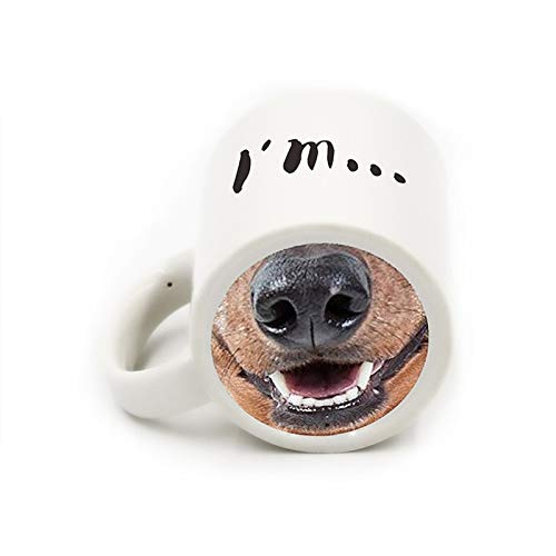 Mugs - Creative Ceramic Mug Cute Coffee Cup Dog And Pig Nose Mugs Tea Cups Drinkware Drink Holder With Box - Food Scoop Cute Coffee Rack Family Cartoon Porcelain Sugar Cactus Memo Souvenir Pe - Thumbnail 2