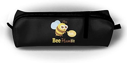 Cute Cartoon Animal On Bee Humble Children Girls Zipper Stationery Pouch Cosmetic Bags Unisex Cylindrical Purse