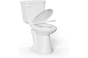 LITTLE MEERKAT Two Piece Extra Tall Toilets | High Toilets For Bathrooms Comfort Height Elongated With 17.5 Inch high toilet Bowl, 1.28gpf & 12" Rough-in Extra High Toilet For Seniors, Disabled And Tall People