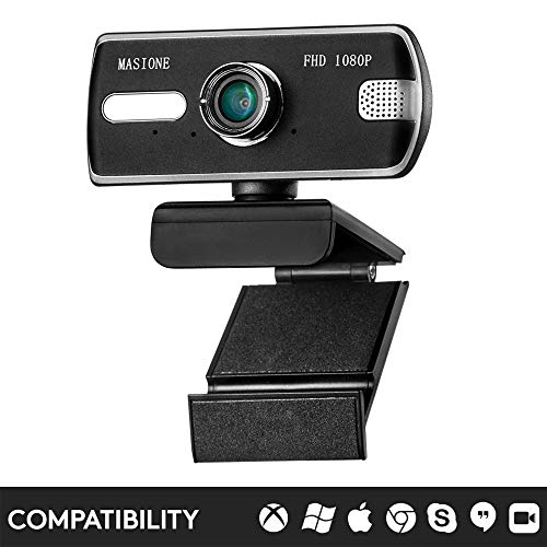 Masione-Webcam-Full-1080p-HD-Webcam-Streaming-Computer-Camera-with-120-Degree-Wide-View-Angle-with-Microphone-USB-PC-Webcam-for-Video-Calling-Recording-Conferencing