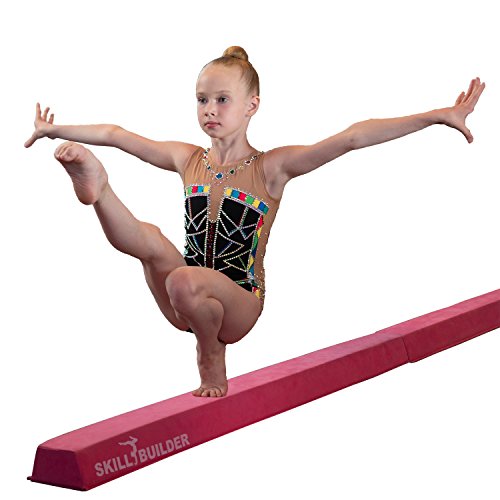Foldable Gymnastics Beams for Home - 9.5 FT EXTRA LONG High-Density Portable Foam Balance Beam for Toddlers to Teens / Kids Gymnastics Equipment / Lightweight Beige Practice Beam / Floor Beam â€¦