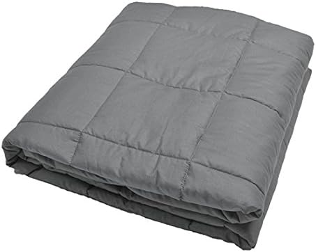 SEMERYO Weighted Sensory Blanket for Adult for Deeper Better Faster Sleep,Cotton Stress,Help for Autism,Insomnia,ADHD,Anxiety,OCD and Sensory Processing Disorder,Grey(60''x80'',20lbs)