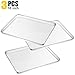 3 Piece Large Baking Sheet, Metal Stainless Steel Baking Pan Cookie Sheets for Toaster Oven, Tray Pans Non Toxic, Mirror polishing Easy Clean, Dishwasher Safe by Umite Chef, 16 x 12 x 1 inch