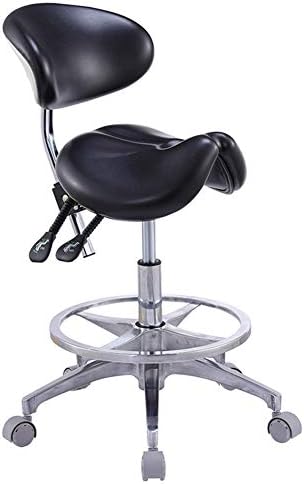 Saddle Stool Chairs Adjustable With Back Support Ergonomic Rolling Seat For Clinic Hospital Lab Pharmacy Studio Salon Workshop Office And Home