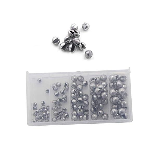 Z&S Blei-Gewichtssenker, 100 Stück/Box, rund, geteilt, Angelblei, abnehmbar, 0,3 g, 0,5 g, 1,0 g, 1,5 g, 2,0 g
