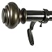 Beme International Decopolitan 1-Inch Urn Telescoping Drapery Rod Set, 72 to 144-Inch, Brown