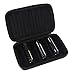 Harmonica Cases Storage Case PU Leather Black Harmonica Zippered Carrying Case Storage Bag for 7 Harmonicas