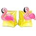 HeySplash Swim Arm Bands for Kids, Inflatable Armbands for Kids (Aged 3-6), Arm Floatie Sleeves Floater Tube Water Wings Kids Floatie Swimming Armlets floatie for toddlers, Up to 55lbs,Flamingo Yellow