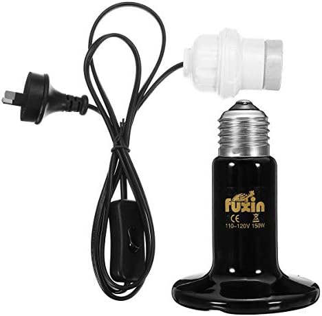 VietRattan LED Bulbs & Tubes - E27 Socket Infrared Ceramic Heat Emitter Reptile Pet Brooder Lamp Bulb Holder EU/US/AU Plug Alloy Black 110V/220V 1 PCs
