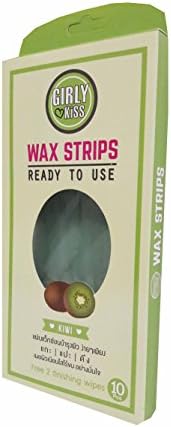 Kiwi Girly Kiss Wax Strips, say goodbye to stubble and hello softness. Ready to use just rub, peel and go. (10 Pcs./ pack. and free 2 finishing wipes.)