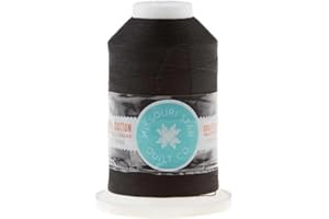 MISSOURI STAR QUILT CO. Missouri Star Cotton Sewing Thread - 3000yd Large Spool Double Mercerized Cotton Thread 50wt - Heavy Duty All Purpose Quilting Thread, Black