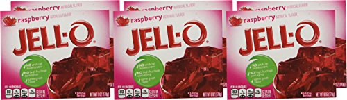 JELL-O RASPBERRY GELATIN MIX (6 OZ BOXES