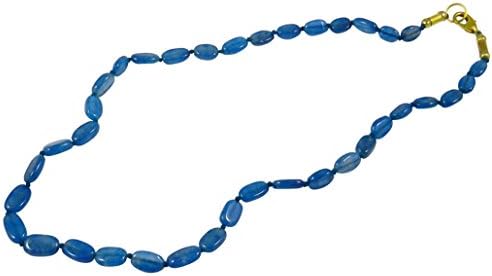 Natural Gemstone Oval Beaded Necklace