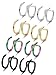 Jstyle 4-12 Pcs Mens Womens Stainless Steel Ear Cuff Earrings Cartilage Earrings Hoop Lip Ring Clip On Non-Pierced