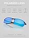 MOORAY Polarized Sunglasses for Men,UV400 Mirrored Lens Sports Glasses,Outdoor Eyewear, Metal Frame Sunglasses(Blue)