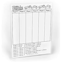 YARD FARKLE SCORE CARD with Rules on the back- Laminated Farkle Score Card, Reusable Score Card, Size- 8.5" x 11"