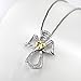 Angel caller Christmas Birthday Silver Virgin Mary Guardian Angel Cherub Necklace Rolo Chain Gift (angel)