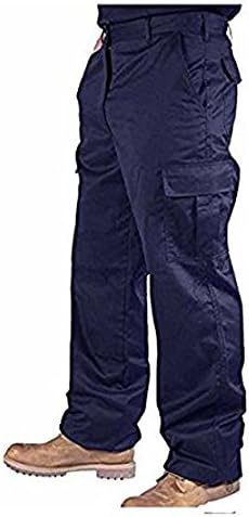 RoadmasterMen's Hard Wearing Cargo Combat Builders Warehouse Workwear Trouser, Available in Black and Navy Colours