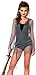 Leg Avenue Women's 2 Piece Faux Chain Mail Hooded Dress and Rope Belt