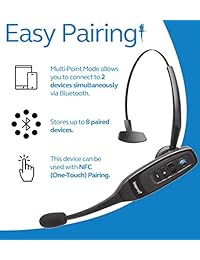 BlueParrott C400 XT A2DP   Auriculares Bluetooth con cancelación de ruido (96 , incluye cargador de coche con cable micro USB y blucoil (5 unidades)