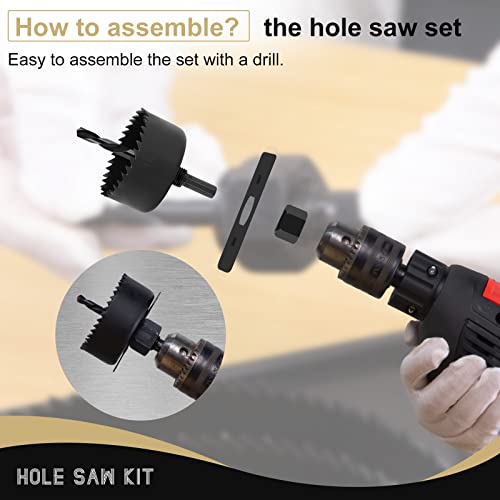 JOHOUSE Hole Saw Kit, 24PCS Hole Saw Set 3/4\