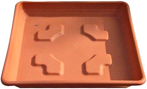 Blim Square Saucer for Flower Pot, Dark Brown, 30 x 30 cm