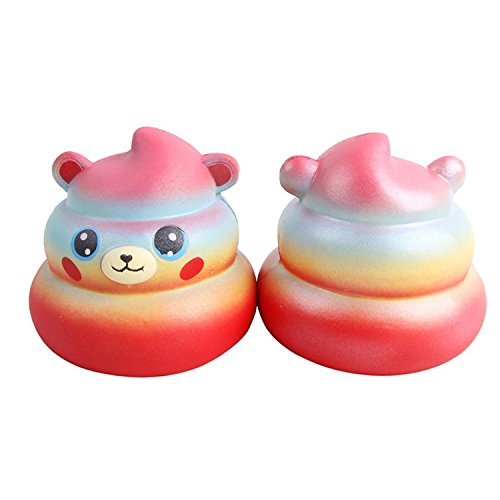 Stress Reliever Toy KESEELY 2018 New Cute Mini Squishy Cartoon Bear Poo Scented Slow Rising Squeeze Toys (B) - Thumbnail 2