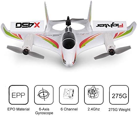 xk x450 vtol 2.4 g 6ch epo