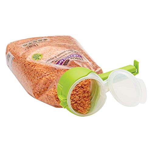 Efaster Bag Clip Pour Food Sealing Storage Seal Sealer Freezer Fridge Clamp Cover Fresh-Keeping Clips，All-Purpose Air Tight Grip Clips for Kitchen Office to Seal Coffee Bags (Green X2) - Thumbnail 5