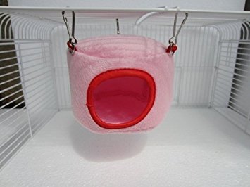 Hwydo Pink Hammocks Hanging Bed House for Rat Bird Hamster Ferrets Parrot Mouse Toy