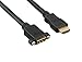 AYA 1Ft (1 Foot) HDMI Extension Male to Female Panel Mount Cable CL2 Rated 1080P