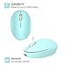 TENMOS Mini Rechargeable Wireless Mouse, 2.4GHz Optical Travel Mouse Silent Wireless Computer Mice with USB Receiver, Auto Sleeping, 3 Buttons, 1000 DPI for Laptop, PC, Computer (Green)