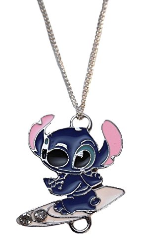 Lilo & Stitch Movie STITCH ON SURFBOARD Metal/Enamel PENDANT with 17" Chain